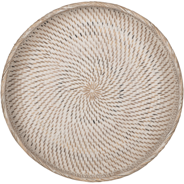 Dienblad Rond Rattan Saint Barths – set van 2