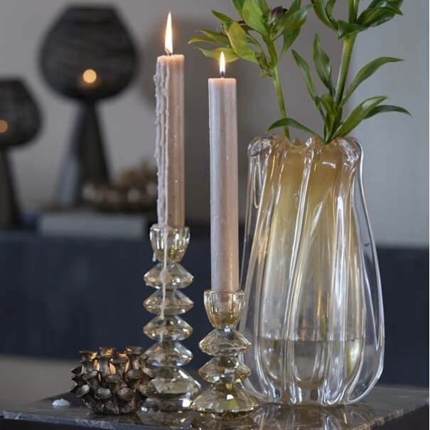Light en Living Kandelaar Ø8x20 cm ROVELO glas amber