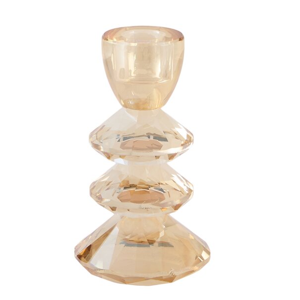 Light en Living Kandelaar Ø8x14 cm ROVELO glas amber