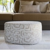 Poef 68x68x35 cm LIBERIA beige+zand