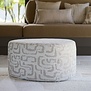 Poef 68x68x35 cm LIBERIA beige+zand