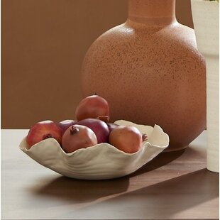 Schaal 34x31x11 cm BANDA keramiek crème