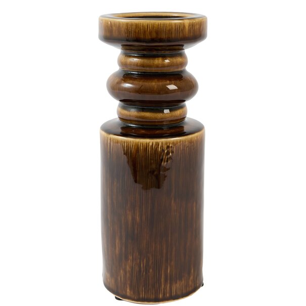 Light en Living Kandelaar Ø11,5x29,5 cm CEROU keramiek donker bruin
