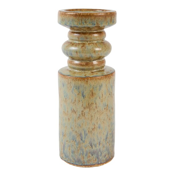 Light en Living Kandelaar Ø11,5x29,5 cm CEROU keramiek denim blauw-bruin