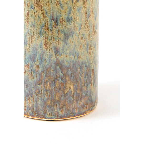 Light en Living Kandelaar Ø11,5x29,5 cm CEROU keramiek denim blauw-bruin