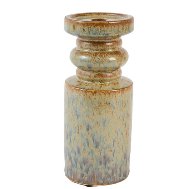 Light en Living Kandelaar Ø10,5x25 cm CEROU keramiek denim blauw-bruin
