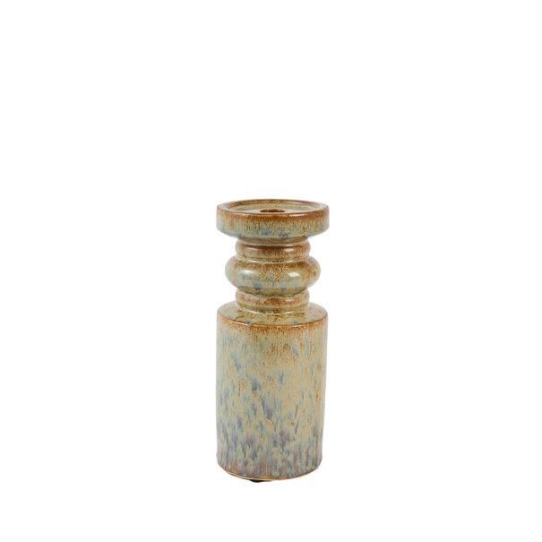 Light en Living Kandelaar Ø10,5x25 cm CEROU keramiek denim blauw-bruin