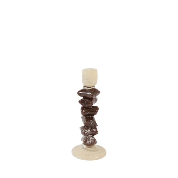 Light en Living Kandelaar Ø11,5x29,5 cm ESTINA crème+donker bruin