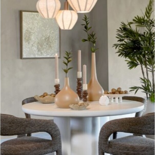 Light en Living Kandelaar Ø11,5x23 cm ESTINA crème+donker bruin