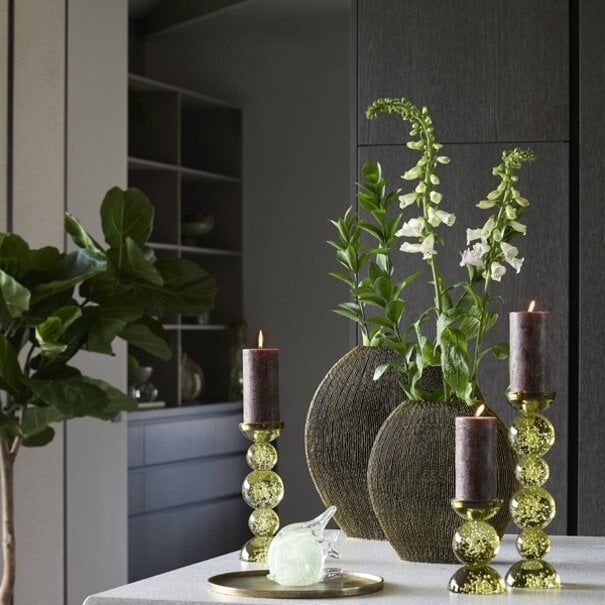 Light en Living Vaas deco 50x15x50 cm BUBIO antiek brons