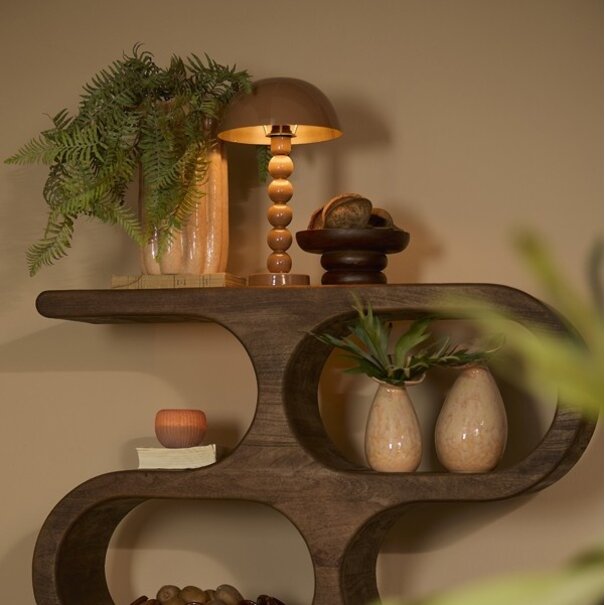 Light en Living Vaas deco Ø14x24 cm CULLA keramiek licht perzik