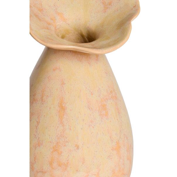 Light en Living Vaas deco Ø14x24 cm CULLA keramiek licht perzik