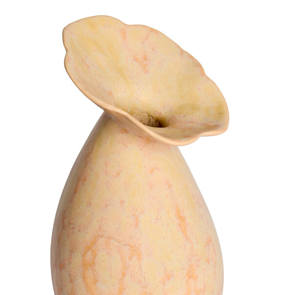 Light en Living Vaas deco Ø14x24 cm CULLA keramiek licht perzik