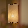 Wandlamp 26x15,5x40 cm VYANA linnen naturel+donker bruin