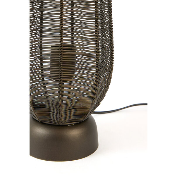 Light en Living Tafellamp Ø18x46 cm SAMRET mat bruin-brons