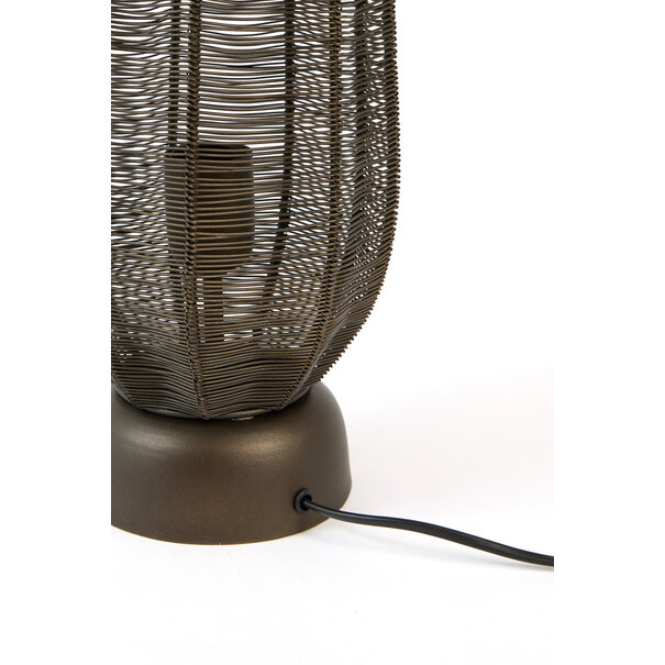 Light en Living Tafellamp Ø18x46 cm SAMRET mat bruin-brons