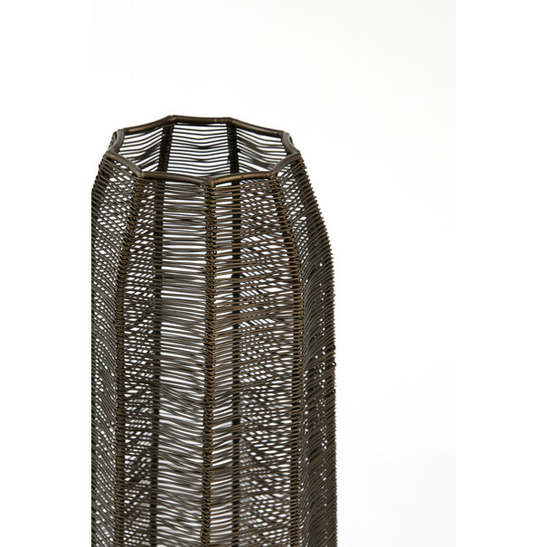 Light en Living Tafellamp Ø18x46 cm SAMRET mat bruin-brons