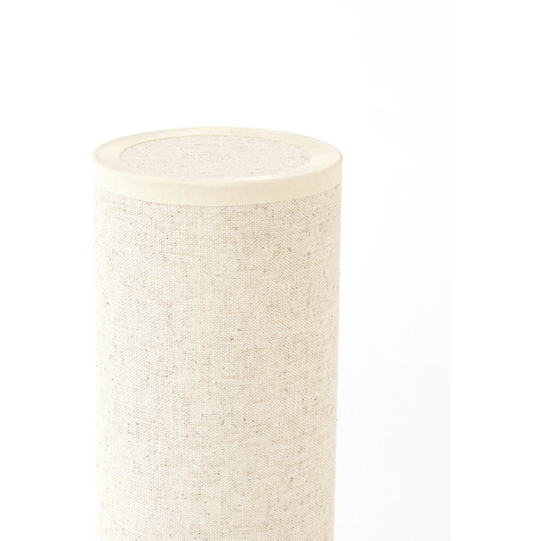 Light en Living Tafellamp LED Ø10x25 cm BRYLO linnen naturel+hout dnkr bruin