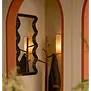 Wandlamp E14 15x10x30,5 cm VYANA linnen naturel+donker bruin