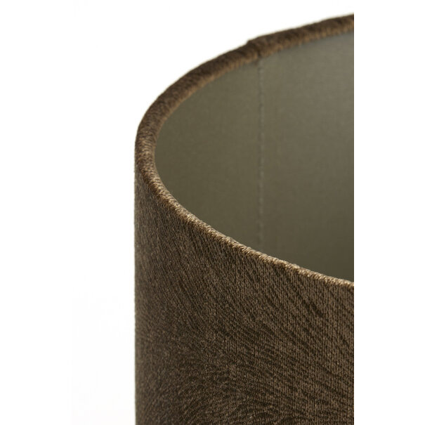 Light en Living Lampenkap cilinder LUBIS bruin - Diverse maten