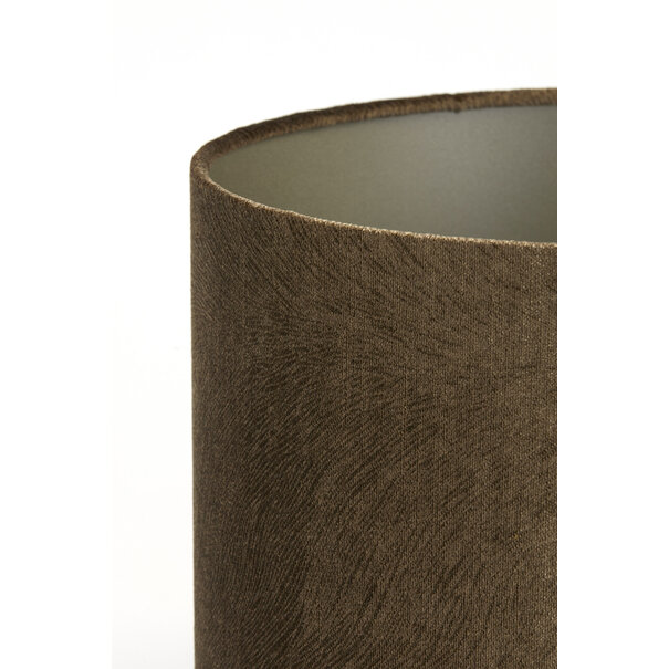 Light en Living Lampenkap cilinder LUBIS bruin - Diverse maten