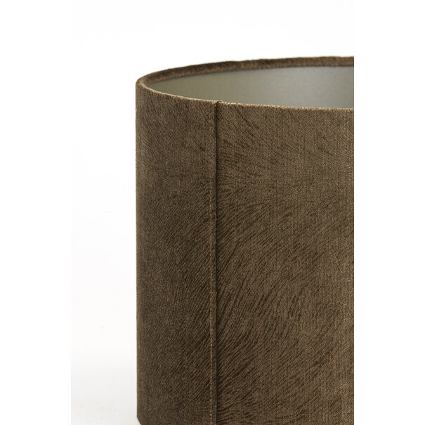 Light en Living Lampenkap cilinder LUBIS bruin - Diverse maten