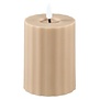 Led buiten kaars gestreept grijs / beige met beweegbare vlam S