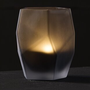 Theelicht Ø8x10 cm NOBLE glas mat donker bruin