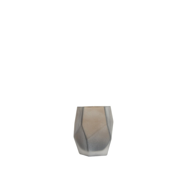 Light en Living Theelicht Ø8x10 cm NOBLE glas mat donker bruin