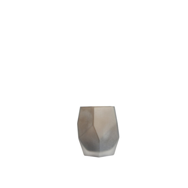 Light en Living Theelicht Ø8x10 cm NOBLE glas mat donker bruin