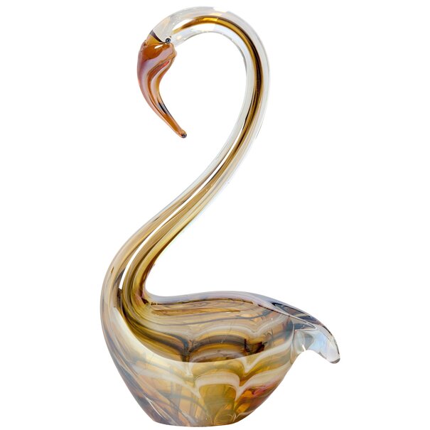 Light en Living Ornament 17x9,5x29 cm SWAN glas bruin+crème