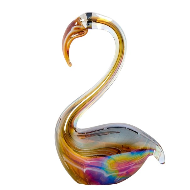 Light en Living Ornament 13x8x20 cm SWAN glas bruin+crème