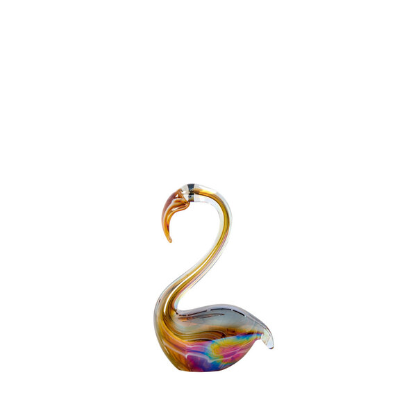 Light en Living Ornament 13x8x20 cm SWAN glas bruin+crème