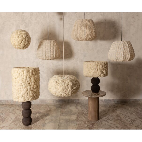 PTMD Hanglamp Tayma Creme patroon S