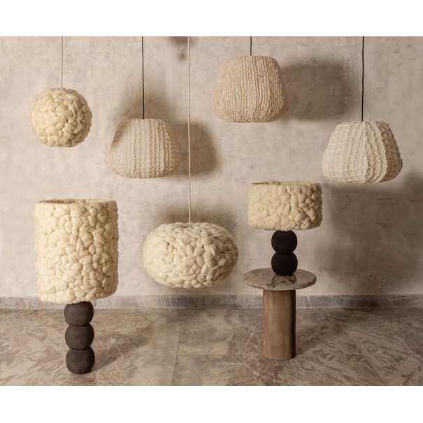 PTMD Hanglamp Tayma Creme Striped L