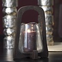 Windlicht Ø18x26,5 cm ANOSY glas helder+hout mat d bruin