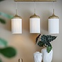 Hanglamp 3L 90x22x32 cm DANIA hout print naturel+touw crème