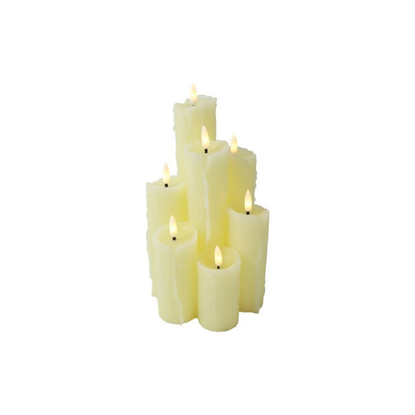 Countryfield LED Kaars Inge 7 L crème - 14 x 14 x 27,5 cm