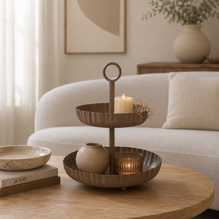 Etagere 2l Dusan L bruin- 34 x 34 x 40 CM