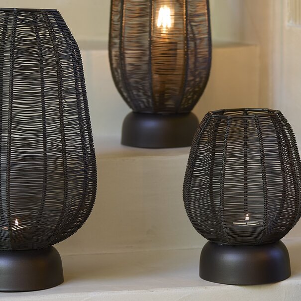 Light en Living Windlicht Ø23x38,5 cm SAMRET mat bruin-brons