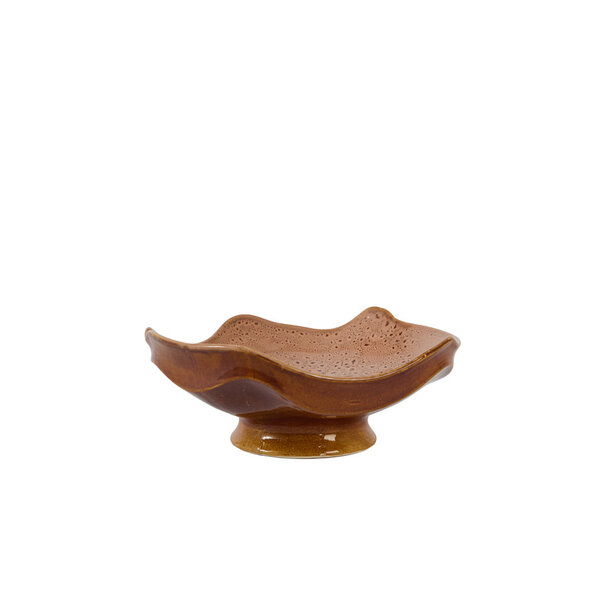 Light en Living Schaal op voet 36x33,5x14 cm SARAG keramiek oud roze+cognac