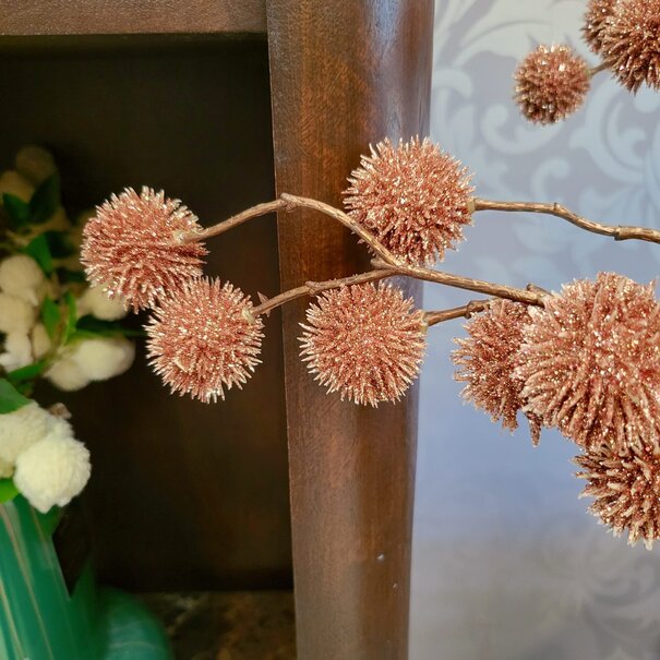 Countryfield Kunsttak Bloem Echinops roze - 4 x 13 x 105 cm