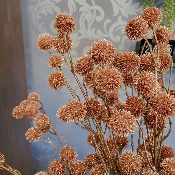 Countryfield Kunsttak Bloem Echinops roze - 4 x 13 x 105 cm