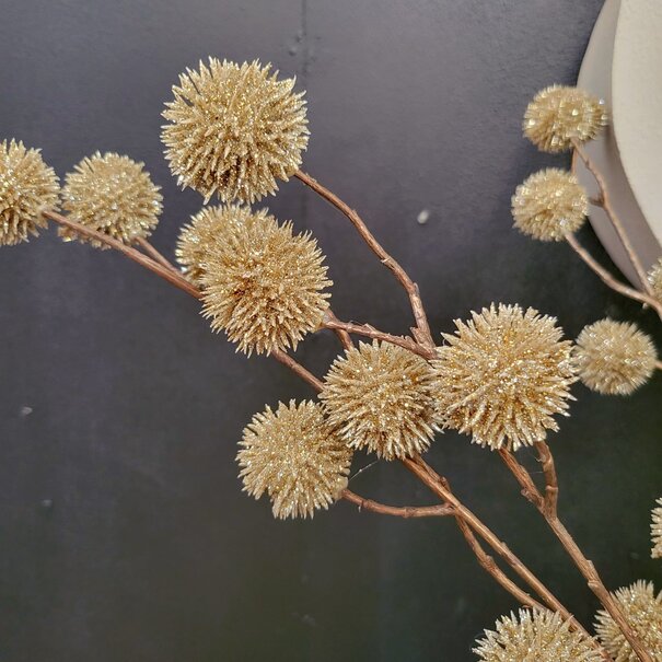 Countryfield Kunsttak Bloem Echinops champagne - 4 x 13 x 105 cm