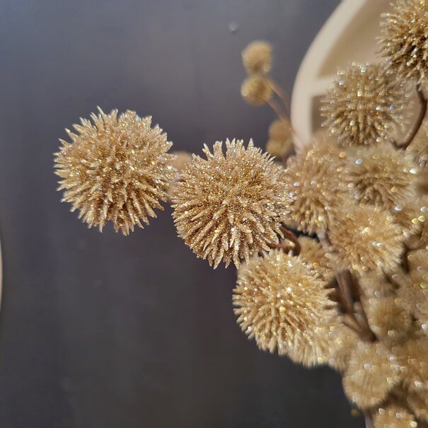 Countryfield Kunsttak Bloem Echinops champagne - 4 x 13 x 105 cm