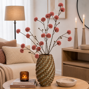 Kunsttak Chrysanthemum santini roze -57 x 53 x 113 cm