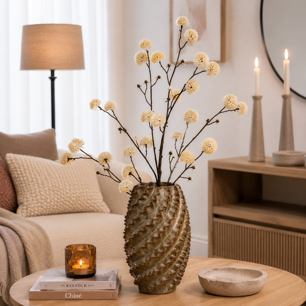 Countryfield Kunsttak Chrysanthemum santini wit -57 x 53 x 113 cm