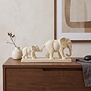 Ornament 46x11,5x21,5 cm ELEPHANT zand+goud
