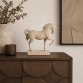 Ornament 31x10x29 cm HORSE zand