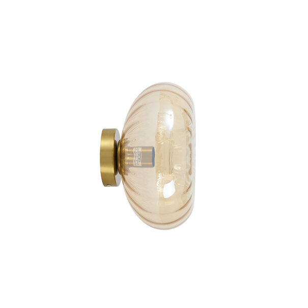 Light en Living Wandlamp Ø30 cm MASHA glas amber+goud